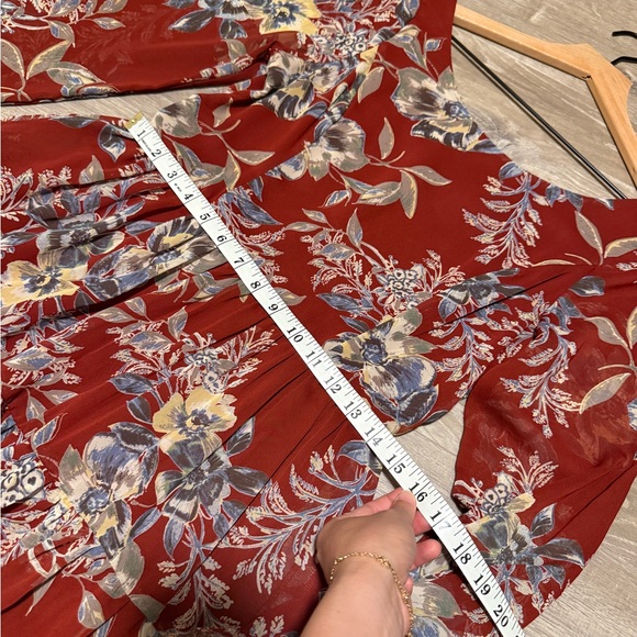 Soieblu Red Bishop Sleeve Sundress- Size M - Picture 7 of 13